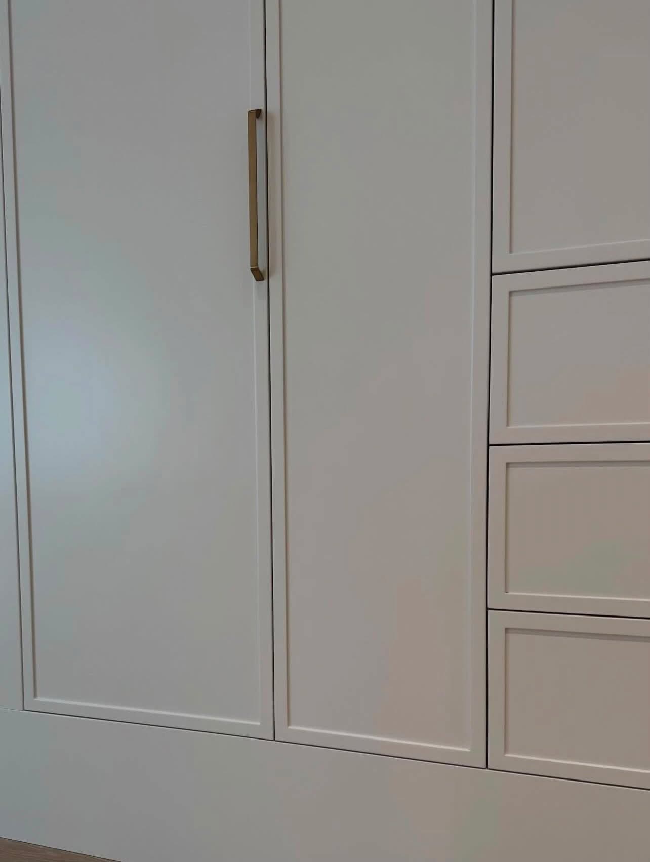 Detail of the built-in pantry cabinetry in the Prospect Heights kitchen